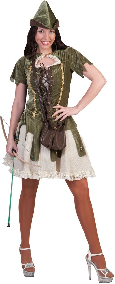 Robin Hood Kostuum | Robin Hood De Armenhelper Jurk Vrouw | Maat 44-46 | Carnaval kostuum | Verkleedkleding